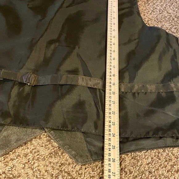 Vintage Size XL John Ashford Men's Charcoal Suede Vest - Picture 9 of 11